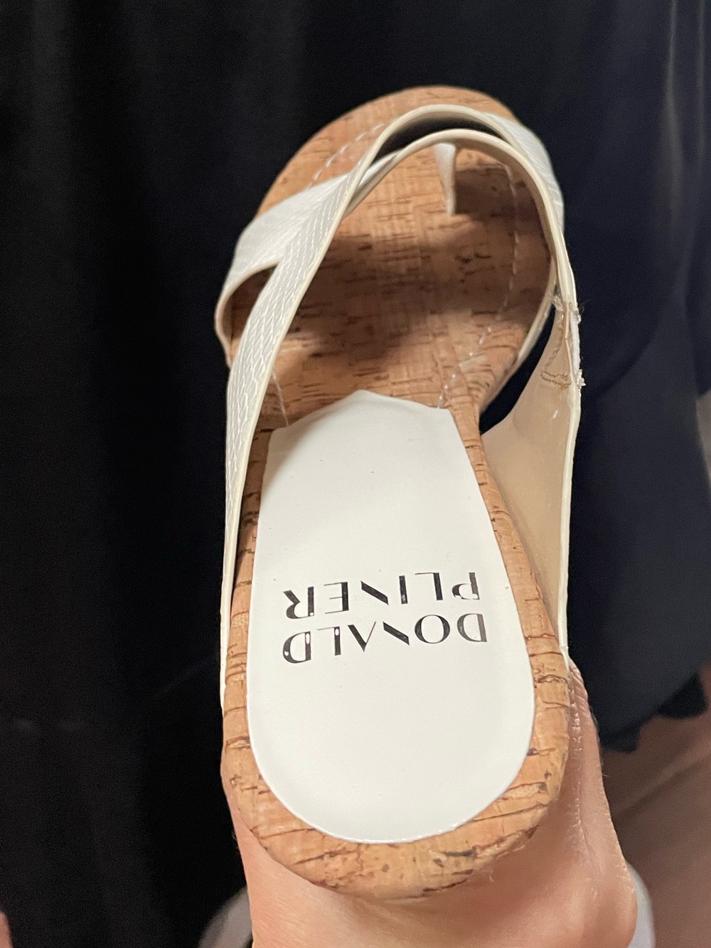 Donald J. Pliner White Cork Slide Sandals - Picture 5 of 9